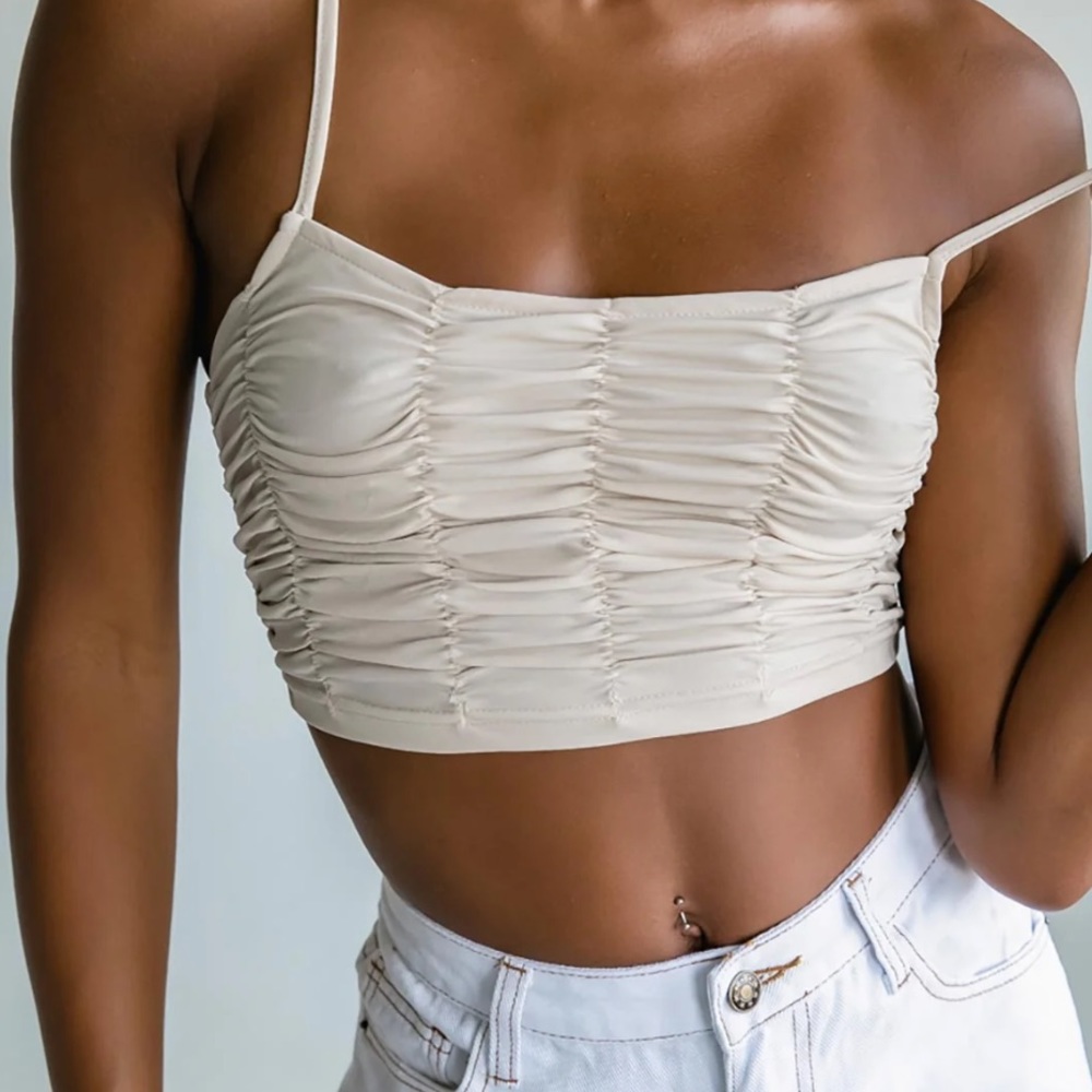 Princess Polly Adrienne Top Beige
